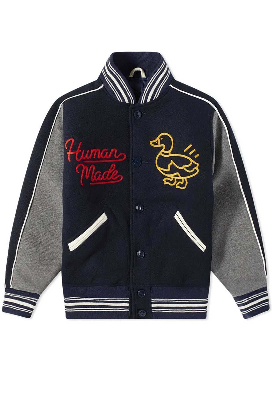 Human Made Duck Navy Blue Varsity Jacket - Filmsjackets