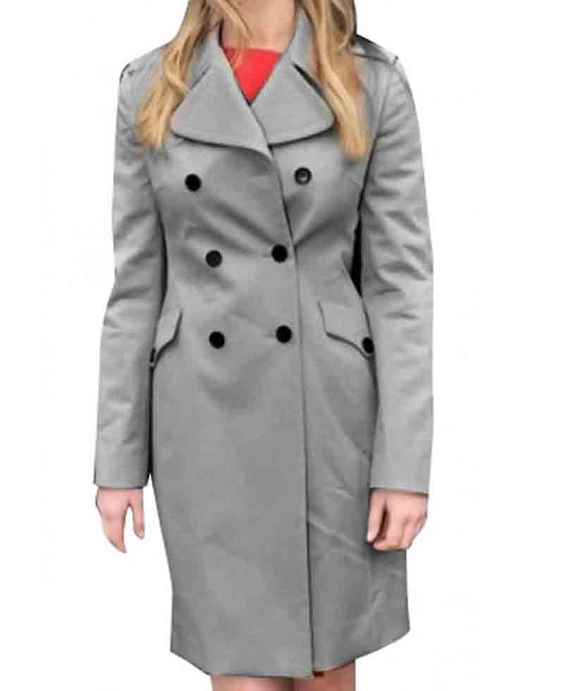 Jennifer Lawrence Double Breasted Coat