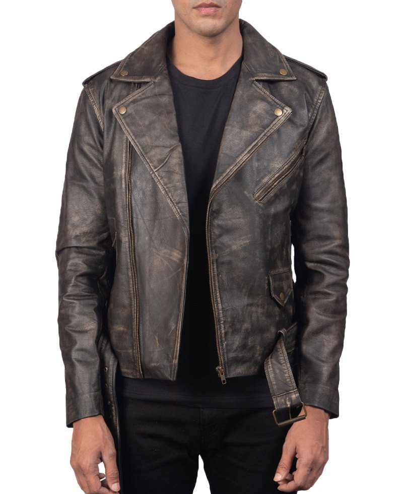 Men's Motorcycle Allaric Alley Aged Leather Jacket - Films Jackets