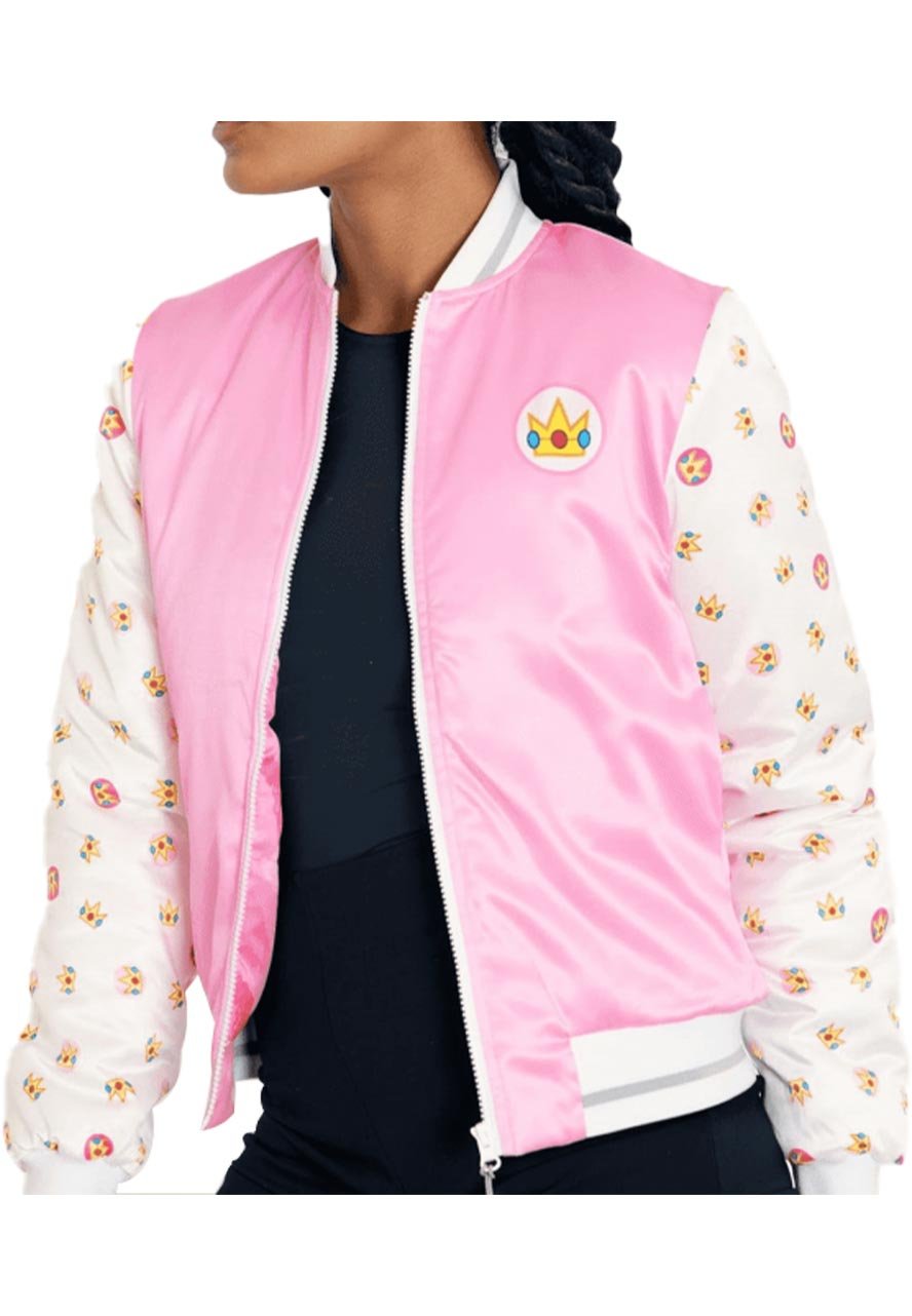 Princess Peach Shiny Bomber Jacket