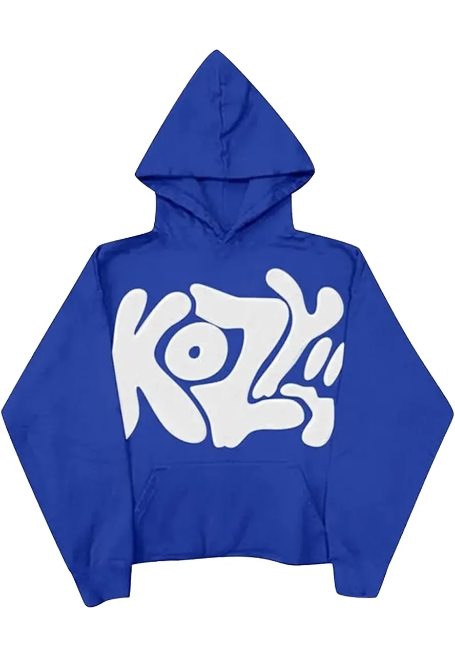 Y2K kozy Blue hoodie - Filmsjackets